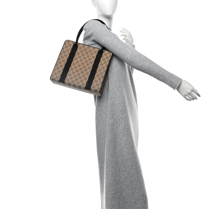  Gucci GG Monogram Tote Dark Brown