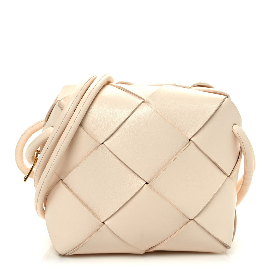 Bottega Veneta Lambskin Maxi Intrecciato Mini Cassette Camera Bag