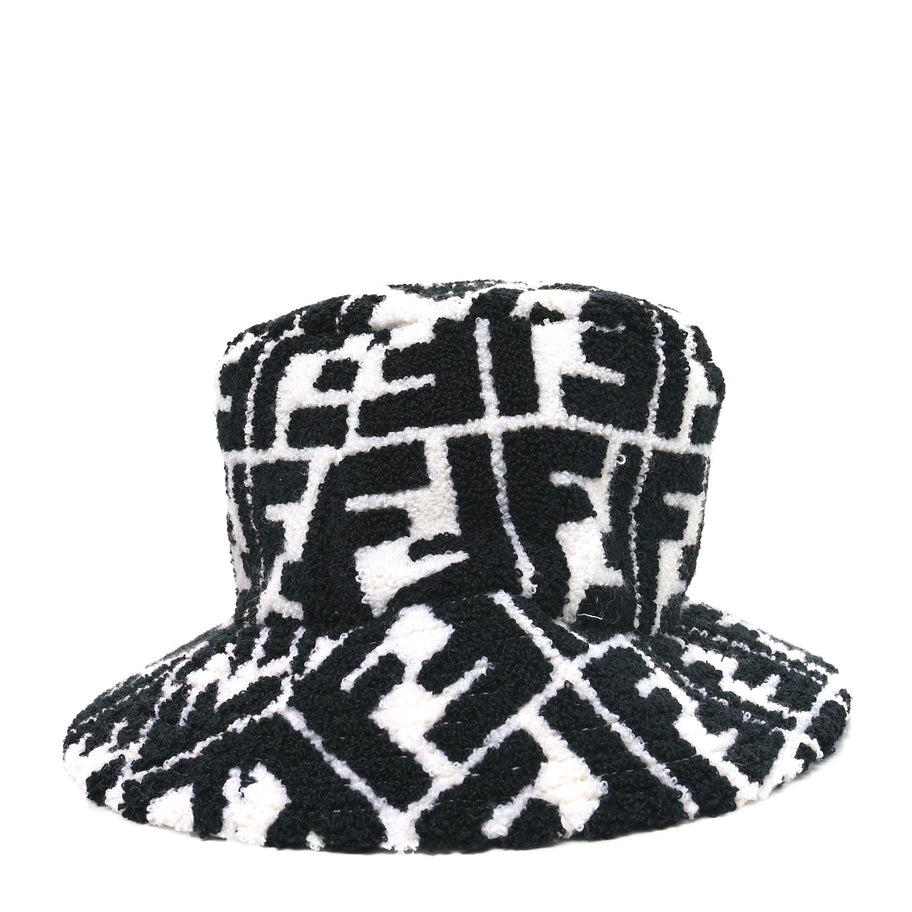Fendi Terrycloth FF Bucket Hat S White Black Image 4