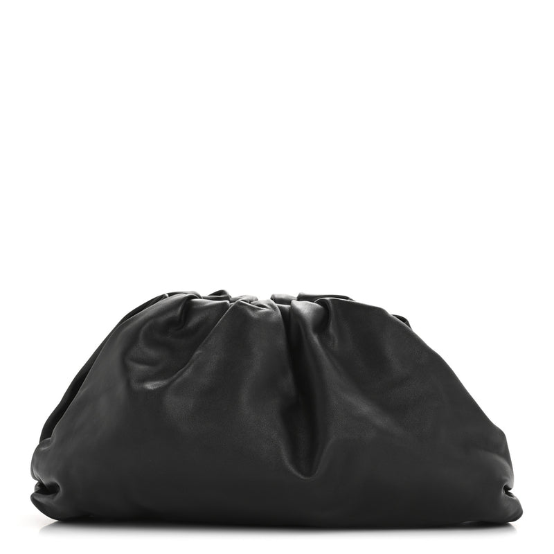  Bottega Veneta Smooth Butter Calf The Pouch Oversized Clutch Black