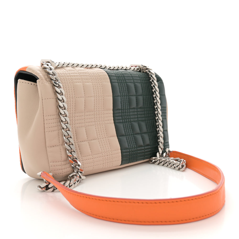 Burberry Lambskin Quilted Small Lola Bag Bright Red Orange Image 2