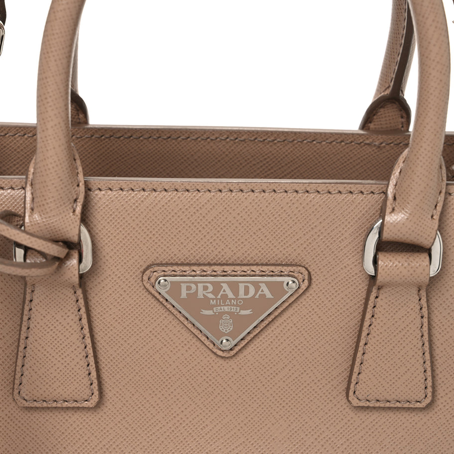 Prada Saffiano Lux Micro Galleria Shoulder Bag Cammeo Image 7