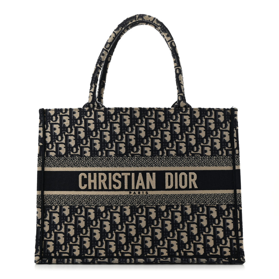 Christian Dior Oblique Medium Book Tote Blue Multicolor Image 1