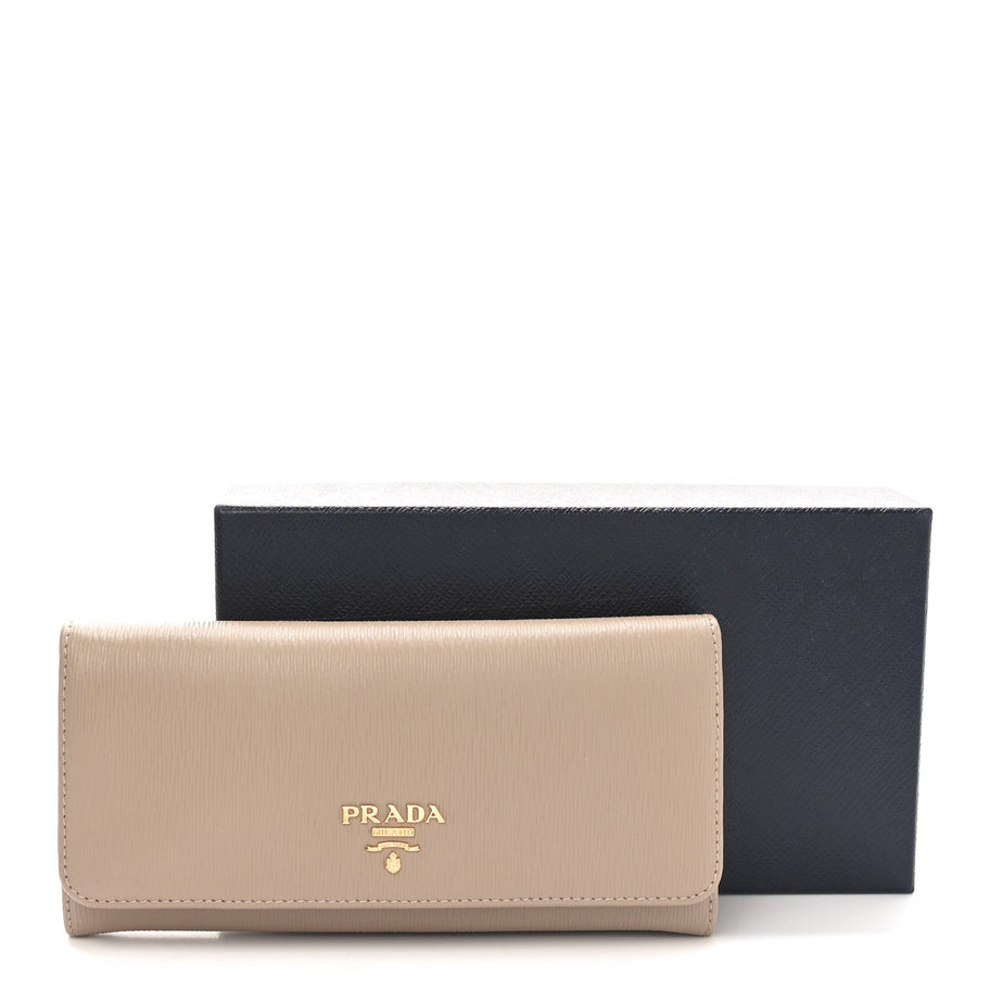 Prada Vitello Move Continental Flap Travel Wallet Cammeo Image 6