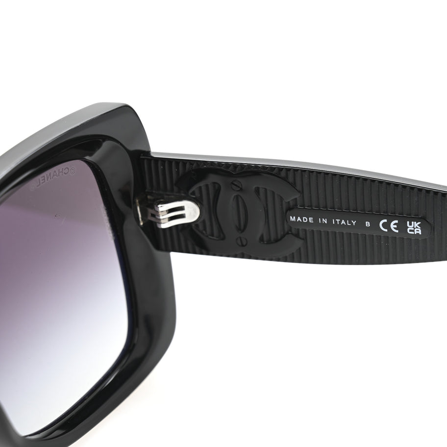 Chanel Square Polarized CC Sunglasses 5494-A Black Image 6