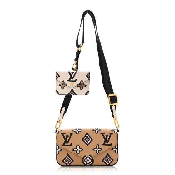 Louis Vuitton Monogram Wild At Heart Felicie Strap & Go Arizona Creme Image 1