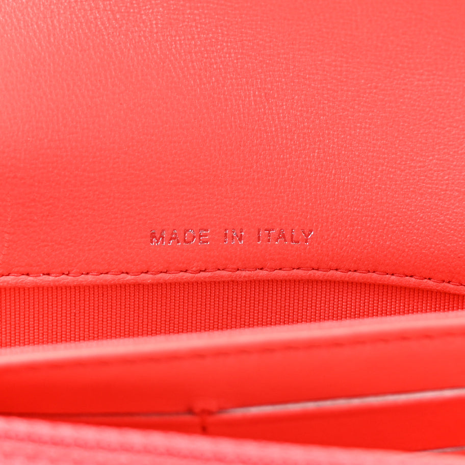 Chanel Lambskin Chevron Quilted Large Gusset Flap Wallet Red Image 7