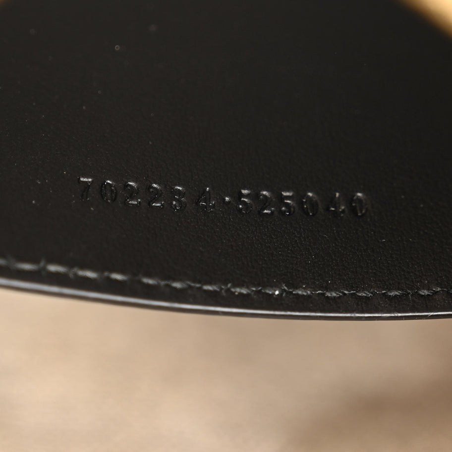 Gucci Calfskin GG Matelasse Shoulder Bag Black Natural Image 7