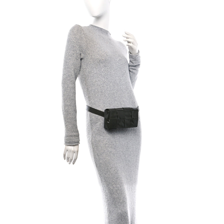 Bottega Veneta Paper Calfskin Intrecciato Cassette Belt Bag Raintree Image 2