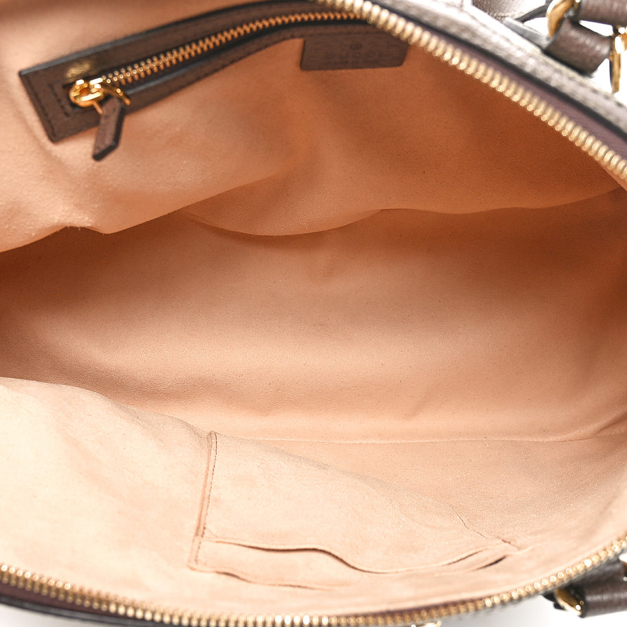 Gucci GG Supreme Monogram Web Medium Ophidia Top Handle Dome Bag Brown Image 5