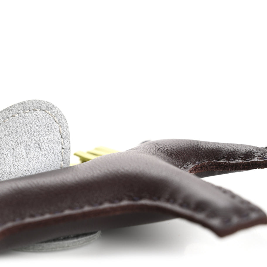 Hermes Milo Lambskin Grigri Rodeo Horse Bag Charm PM Rouge Sellier Jaune Bourgeon Bleu Brume Image 4