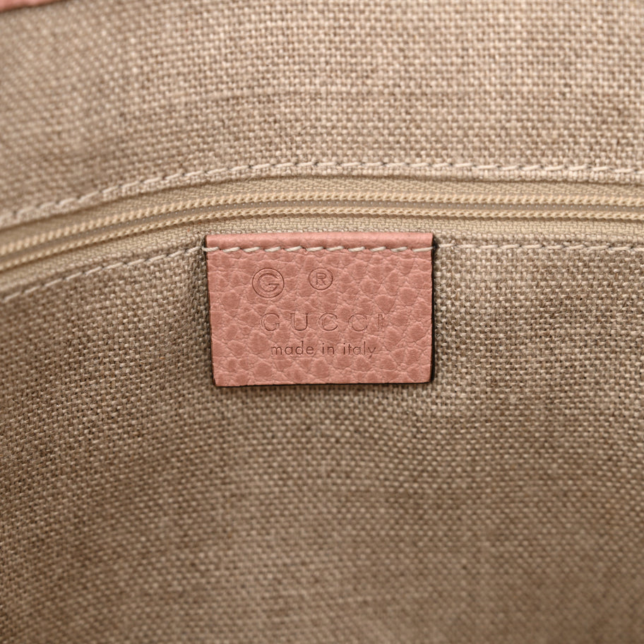 Gucci Dollar Calfskin GG Charm Satchel Soft Pink Image 6