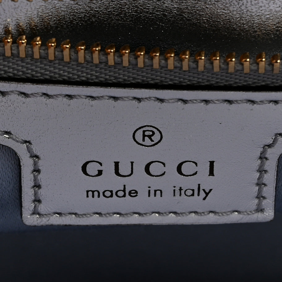 Gucci Iridescent Nappa Chevron Matelasse Small GG Marmont Shoulder Bag Iridescent Snow Light Blue Image 6