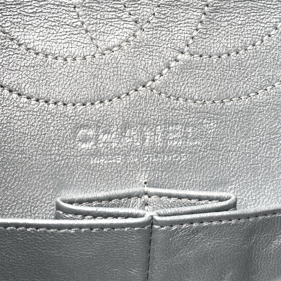 Chanel Striped Calfskin 2.55 Reissue 226 Flap Silver Image 6