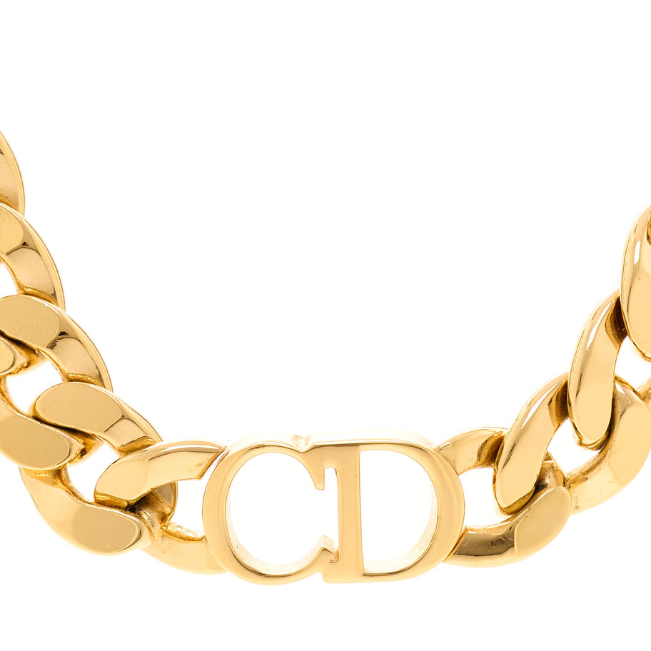 Christian Dior Metal Danseuse Etoile Chain Choker Necklace Gold Image 4