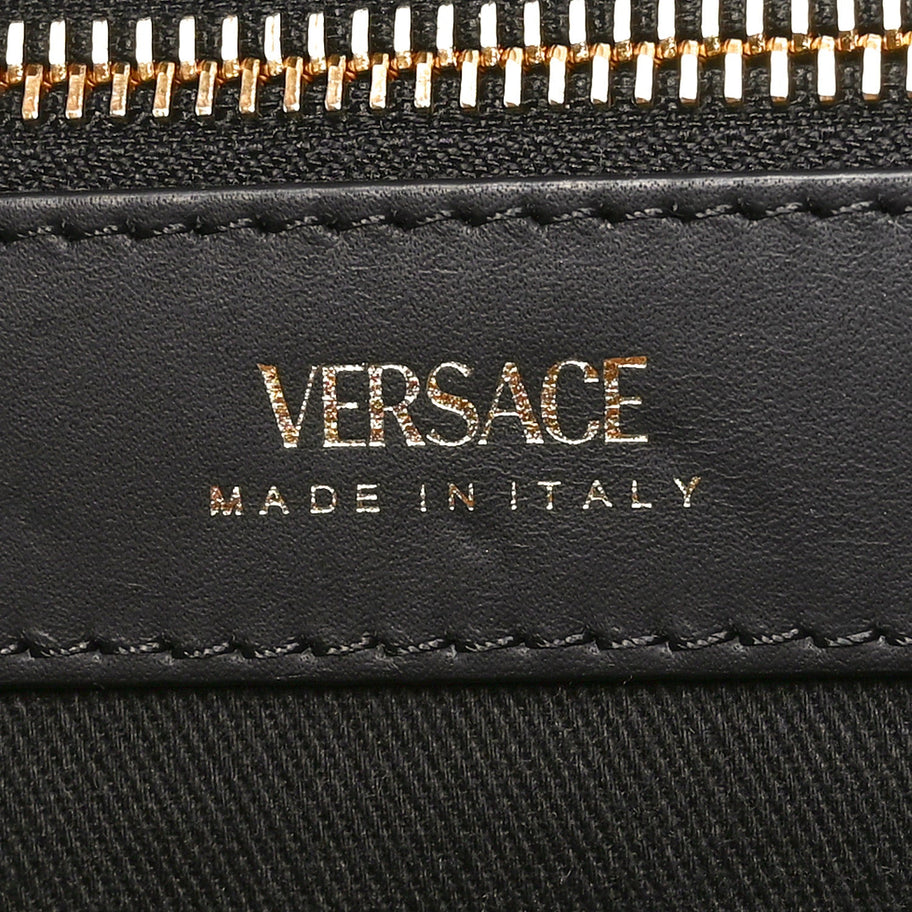 Versace Canvas Baroque Print Medusa Large Tote Black Image 6