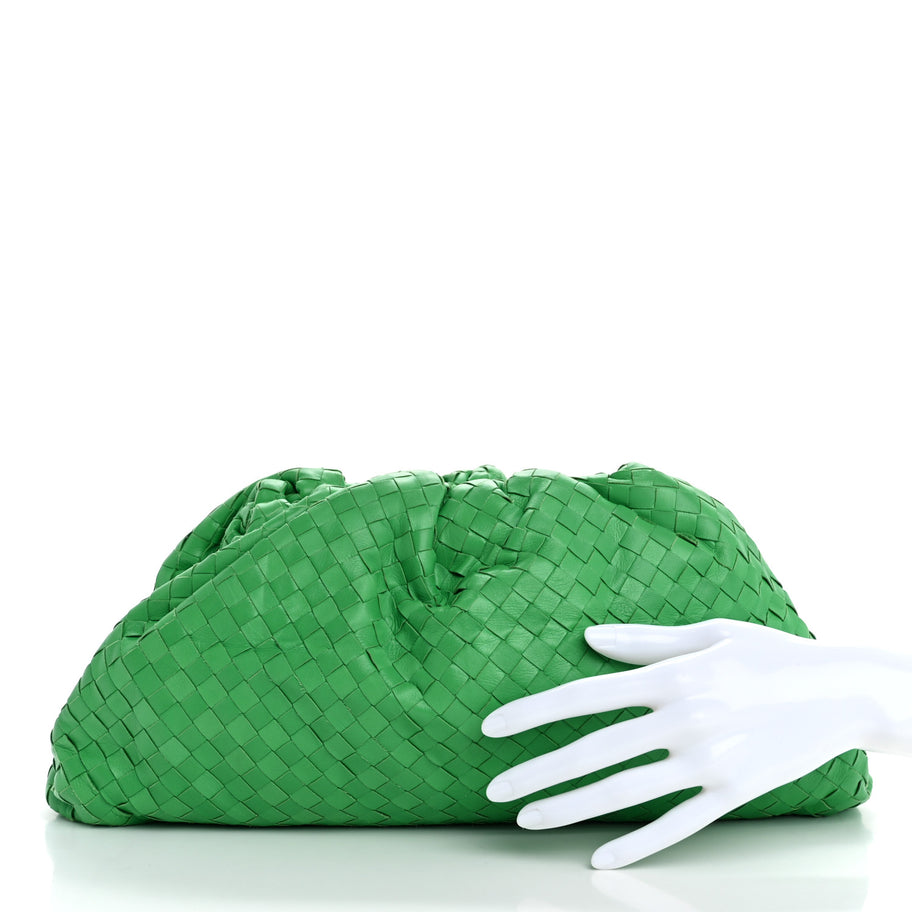 Bottega Veneta Nappa Maxi Intrecciato The Pouch Oversized Clutch Parakeet Image 2