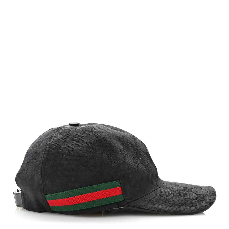 Gucci Monogram Web Baseball Hat XL Black Image 5
