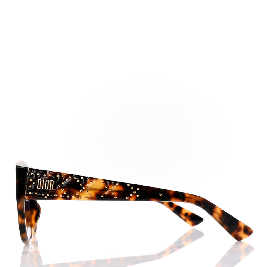 Christian Dior Acetate Cannage Lady Dior Studs Sunglasses Havana Image 3