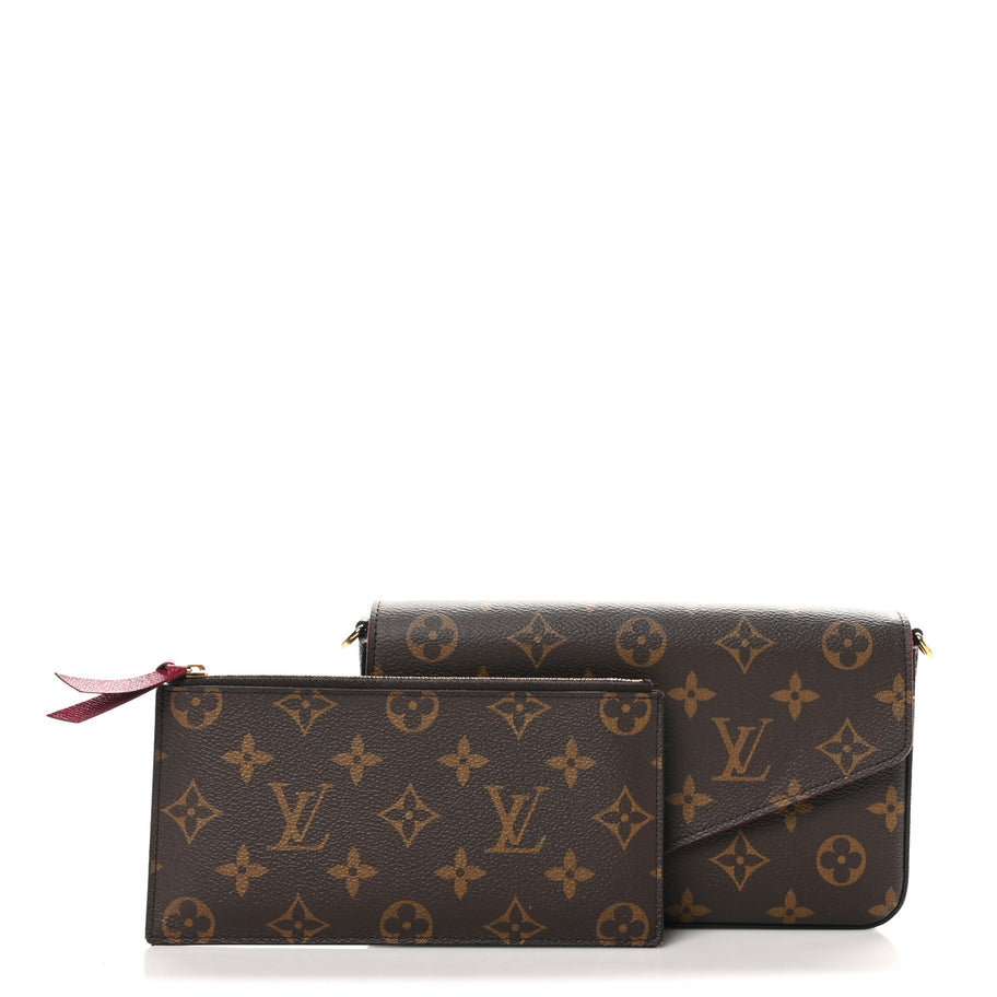 Louis Vuitton Monogram Pochette Felicie Chain Wallet Fuchsia Image 2