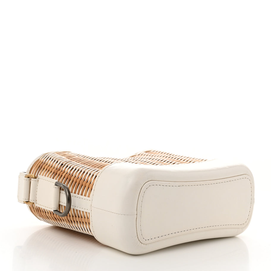 Chanel Rattan Calfskin Small Gabrielle Hobo Beige Ivory Image 4