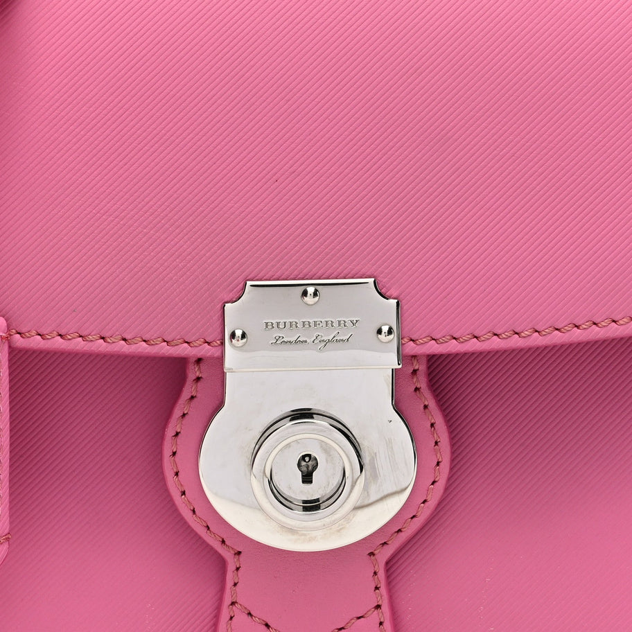 Burberry Trench Calfskin Small DK88 Top Handle Bag Rose Pink Image 6
