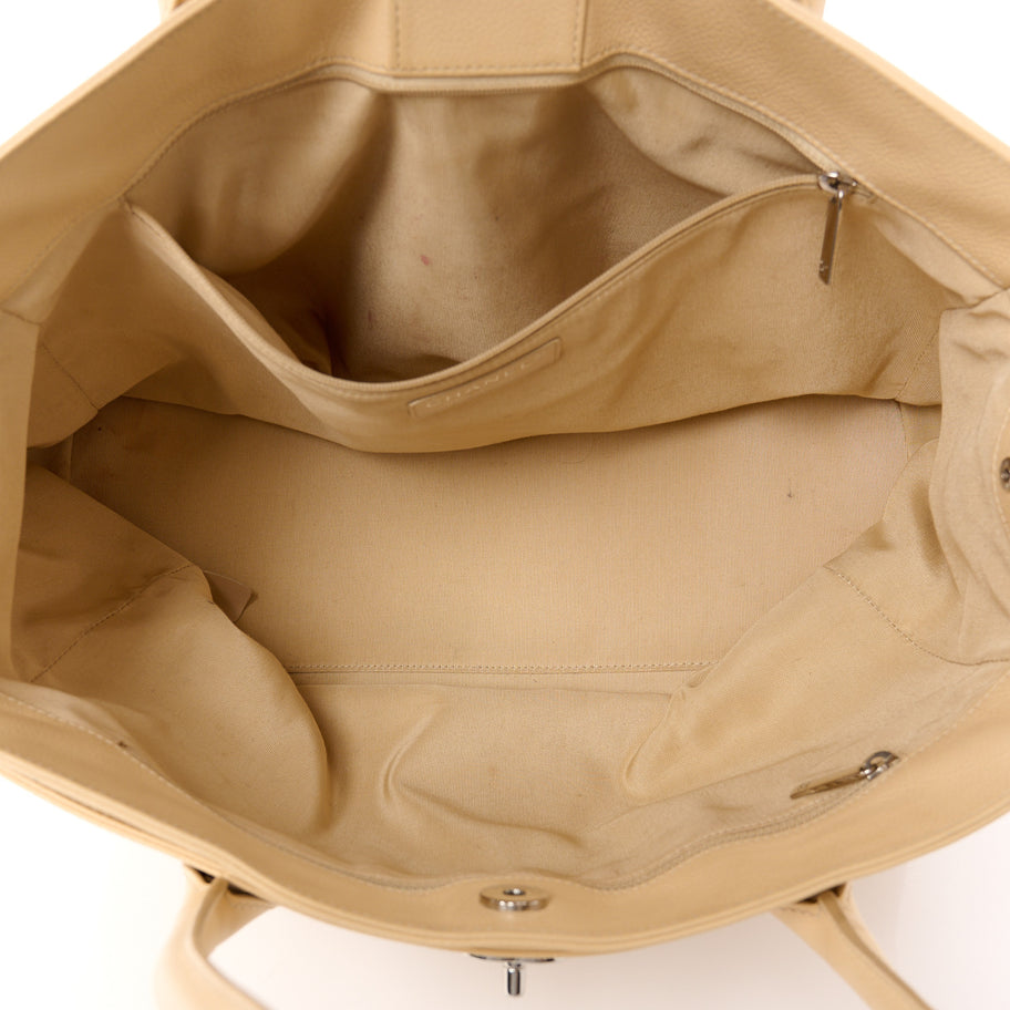 Chanel Calfskin Cerf Executive Shopper Tote Beige Clair Image 6