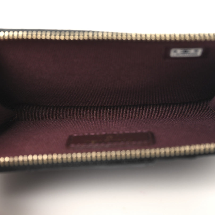 Chanel Caviar Quilted CC Zip Around Card Holder Black Image 5