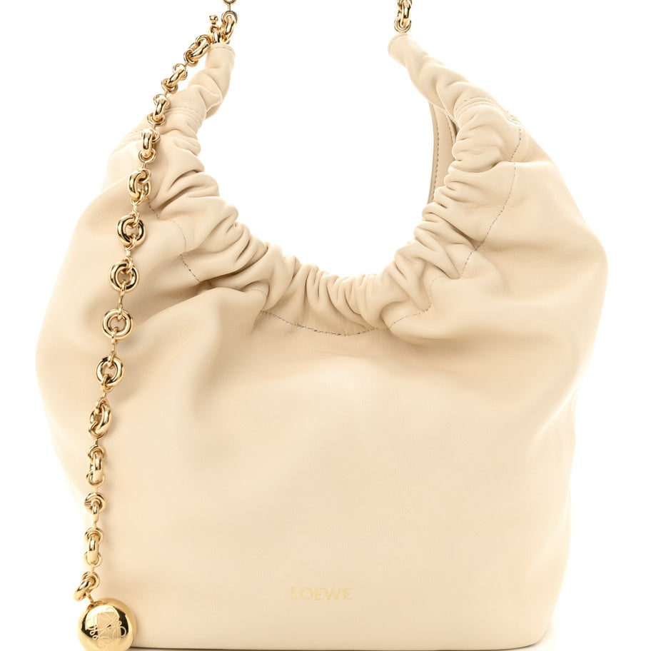 Loewe Buttery Nappa Lambskin Small Squeeze Bag Chalk Image 7