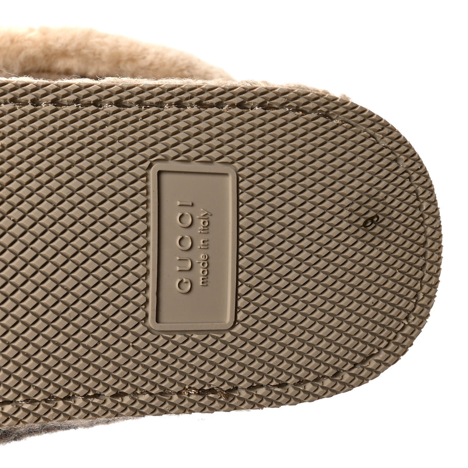 Gucci Covered Wool GG Monogram Mens Fria Horsebit Ankle Boots 9 Beige Ebony Butterscotch Image 7