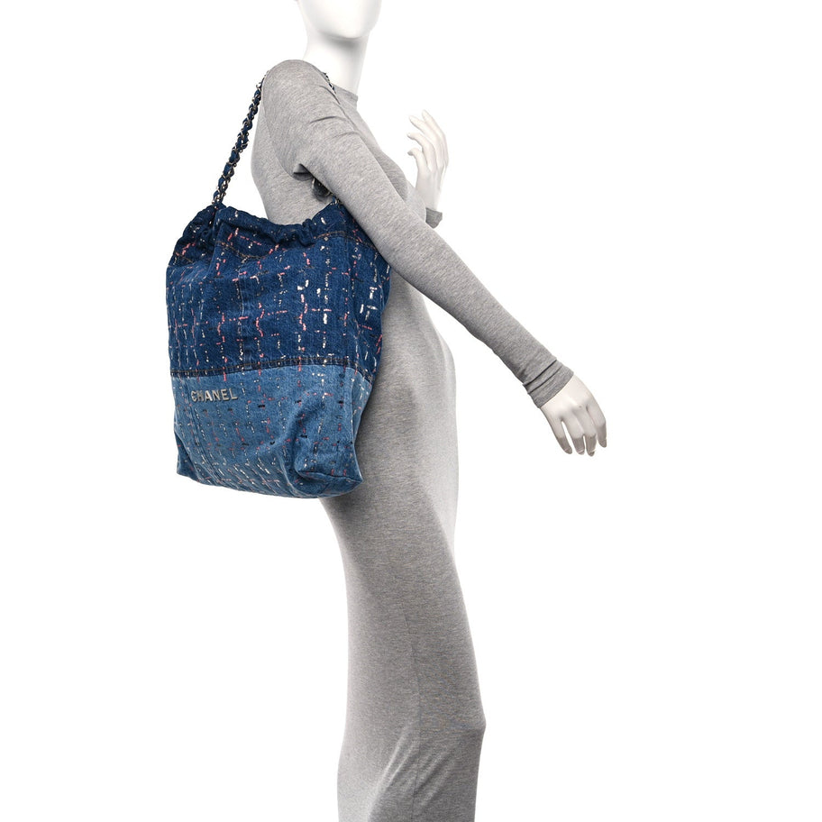 Chanel Denim Sequin 22 Blue Image 2