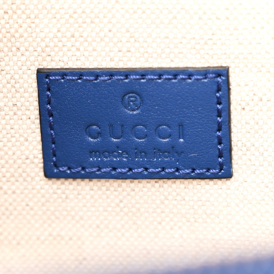 Gucci Calfskin GG Tennis Embossed Pocket Belt Bag Metal Blue Image 6