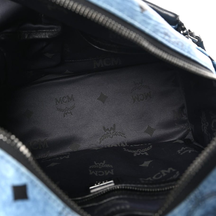 MCM MCM Visetos Studded Small Dual Stark Backpack Denim Image 5