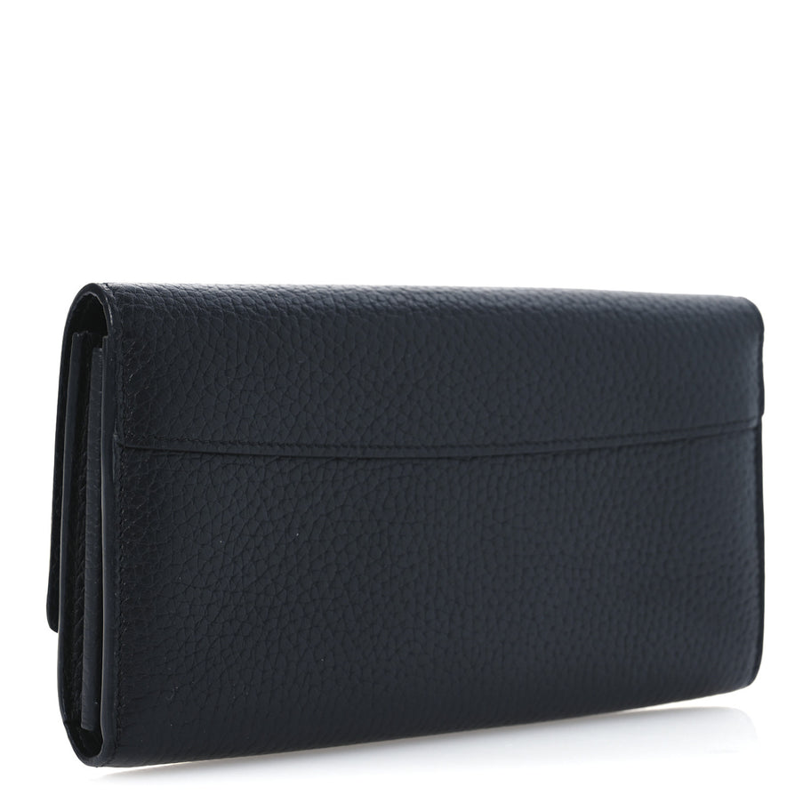 Louis Vuitton Taurillon Embellished Capucines Long Wallet Black Image 3