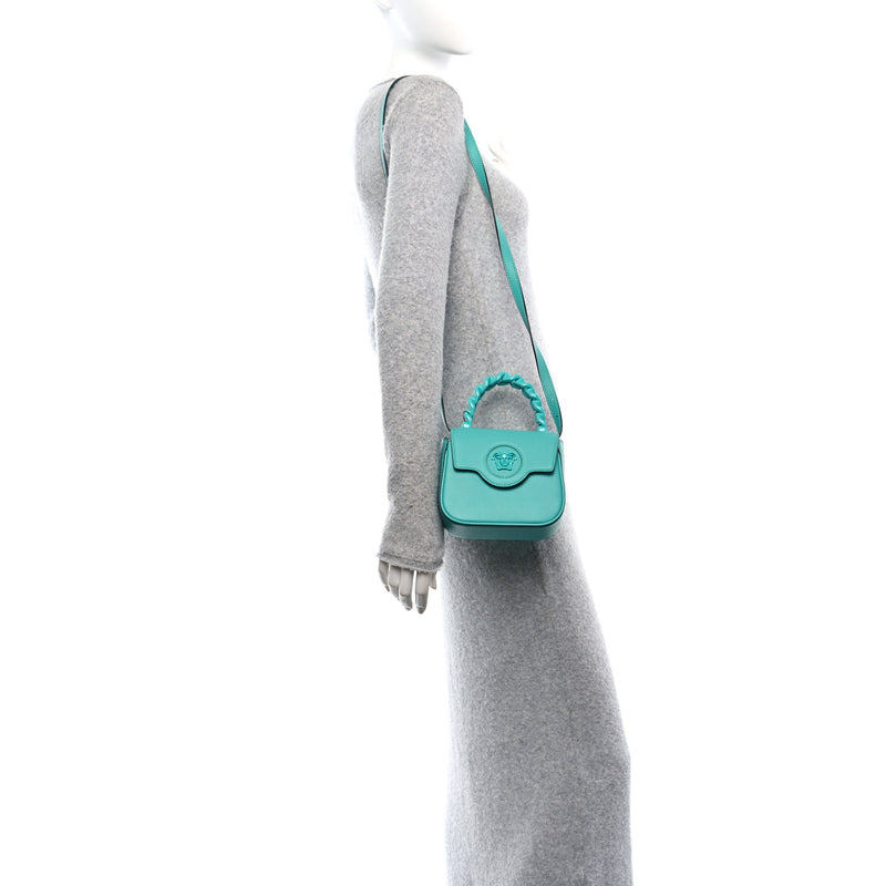  Versace Calfskin Mini La Medusa Bag Turquoise