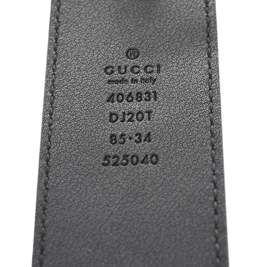 Gucci Textured Calfskin Double G 40mm Belt 85 34 Black Image 5