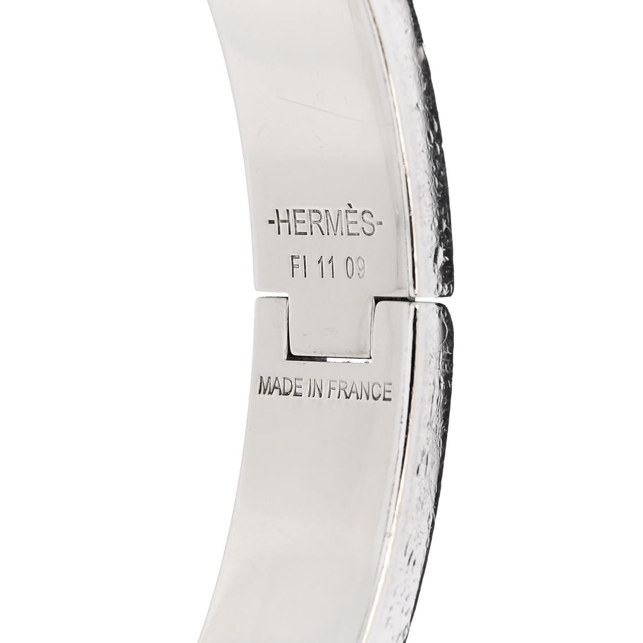 Hermes Enamel Narrow Clic Clac H Bracelet PM White Image 4