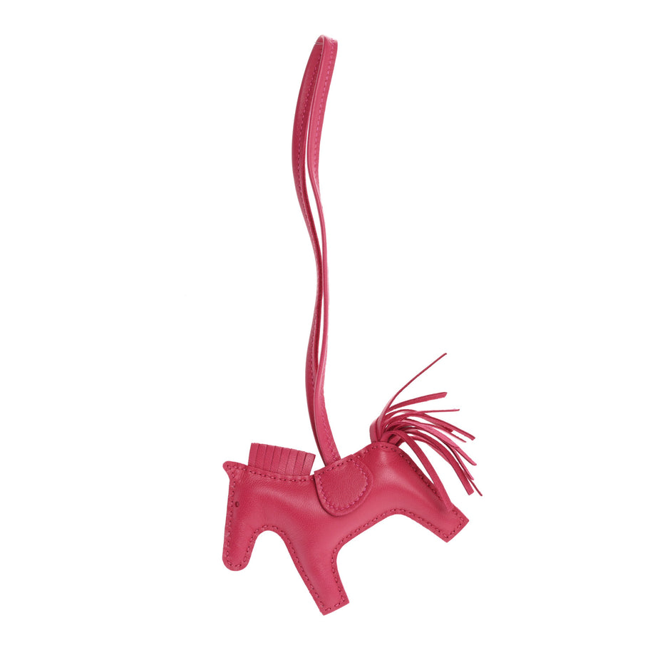 Hermes Milo Lambskin Grigri Rodeo Horse Bag Charm PM Rose Mexico Image 1