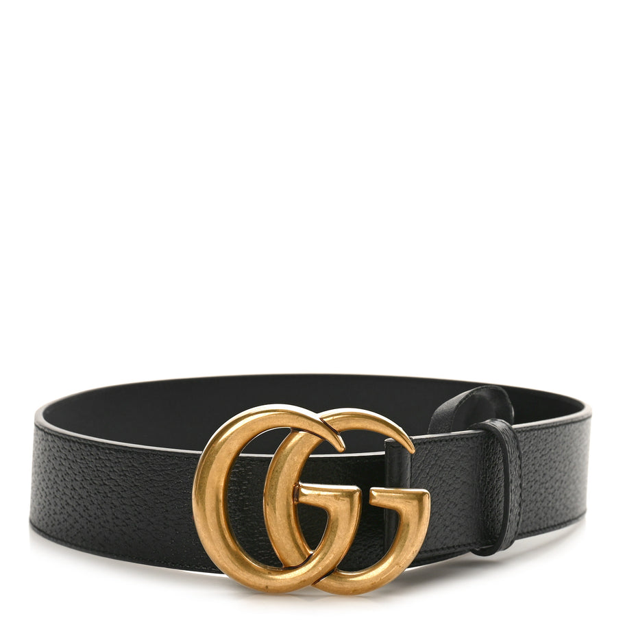 Gucci Textured Calfskin Double G 40mm Belt 75 30 Black Image 1
