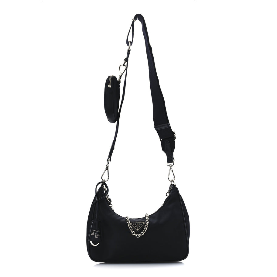 Prada Nylon Re-Edition 2005 Shoulder Bag Black Image 1