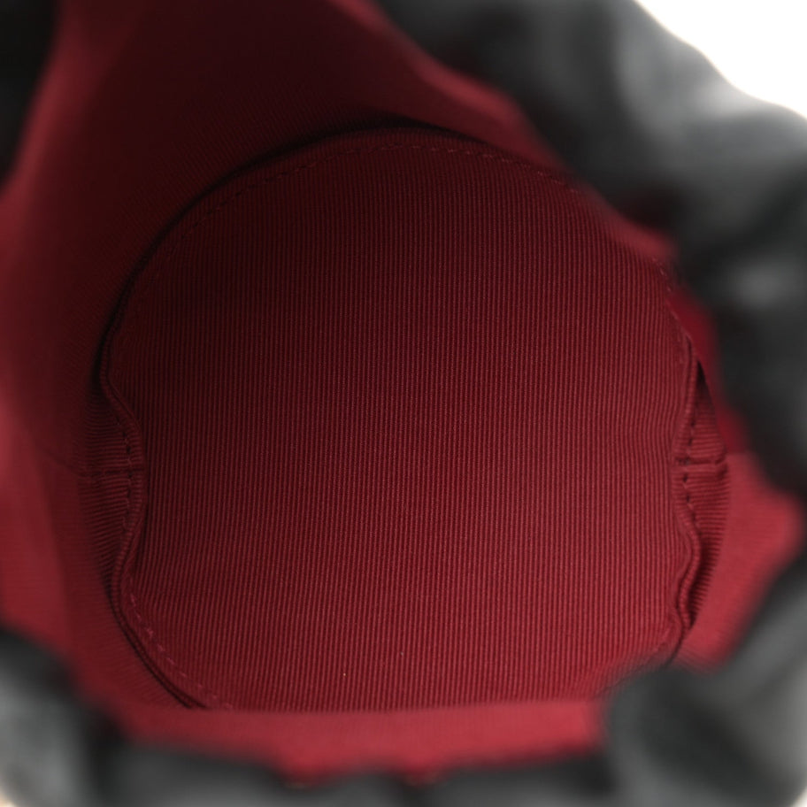 Chanel Calfskin Quilted Pearl Mini About Pearls Drawstring Bucket Bag Black Image 5