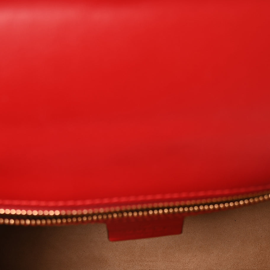Gucci Calfskin Small Sylvie Shoulder Bag Hibiscus Red Image 5