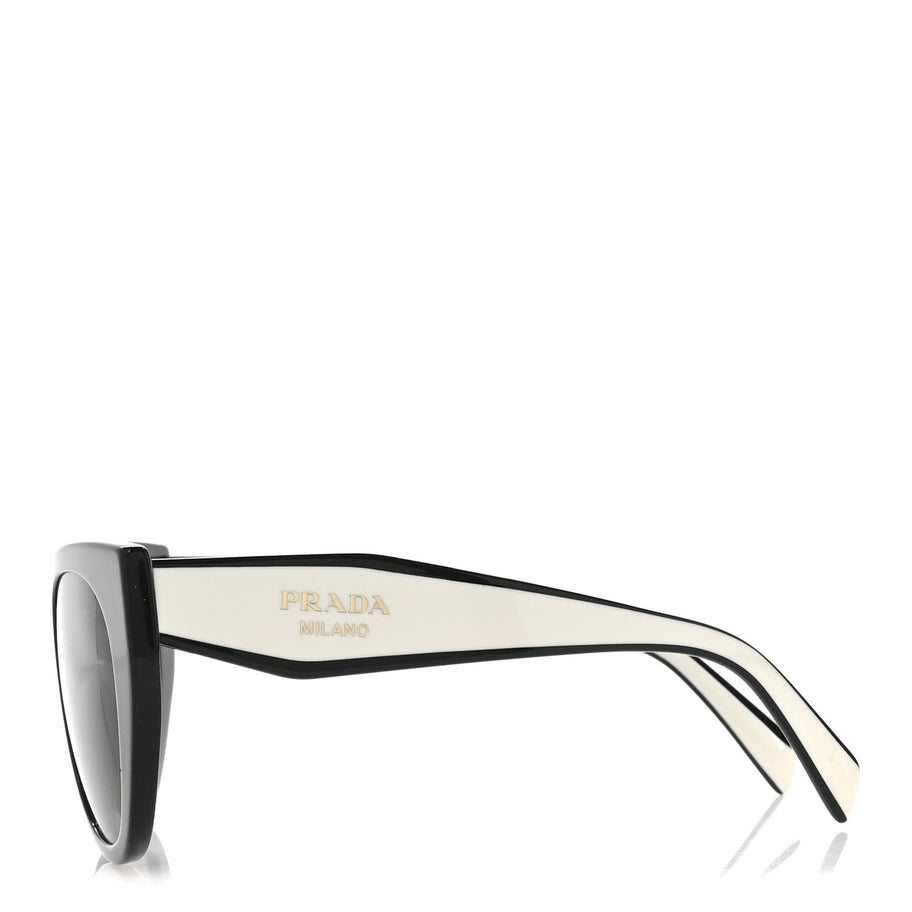 Prada Acetate Sunglasses SPR 14W Black White Image 3