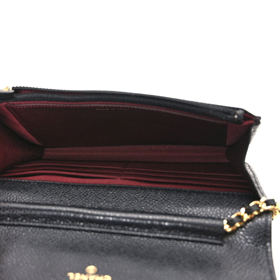 Chanel Caviar Quilted Wallet On Chain WOC Black Image 5