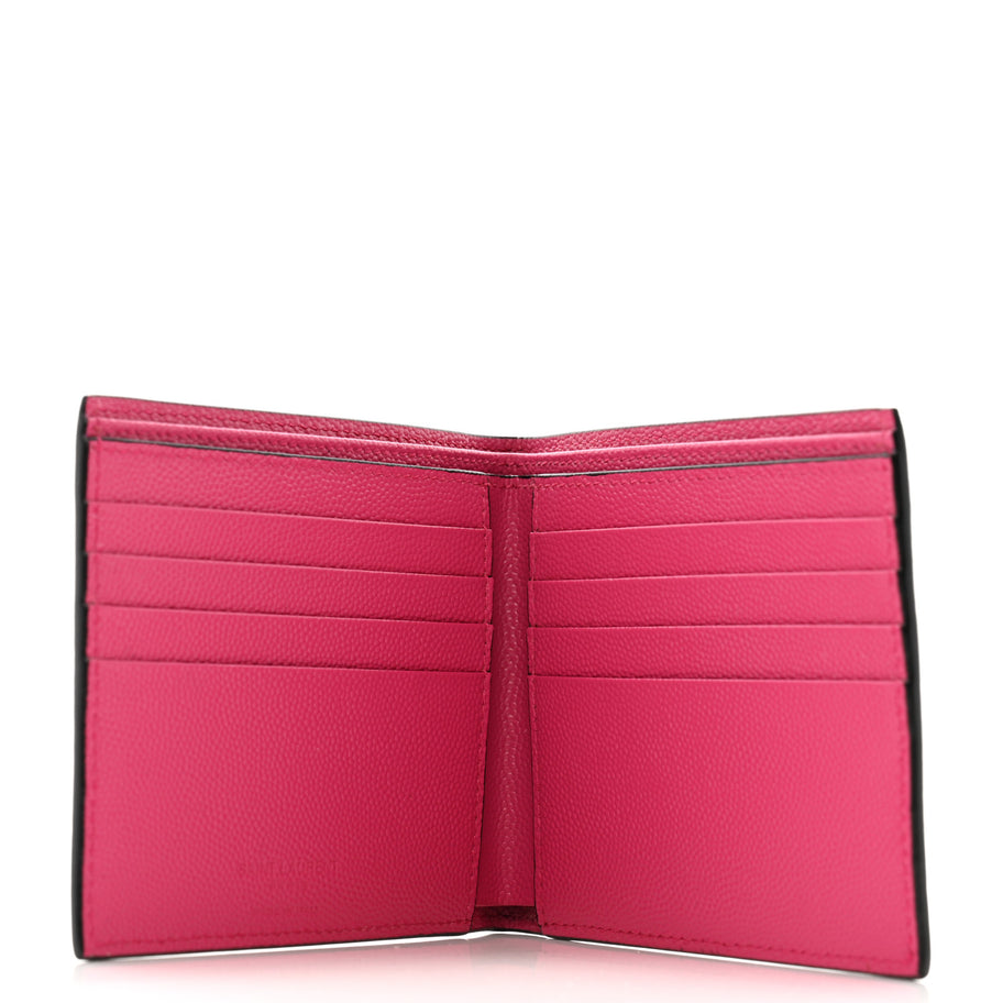 Saint Laurent Grain De Poudre Portefeuille Bi-Fold Wallet Fuchsia Image 5