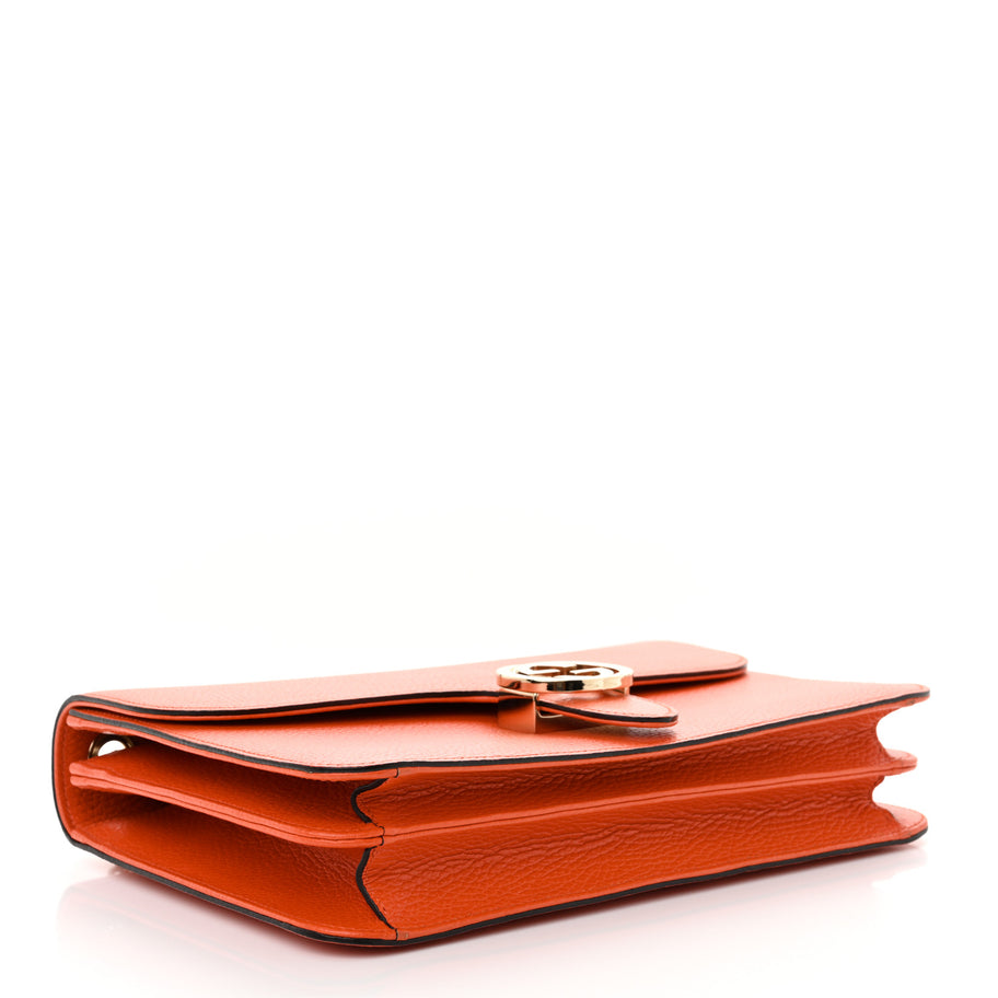 Gucci Dollar Calfskin InterLocking G Shoulder Bag Sun Orange Image 4