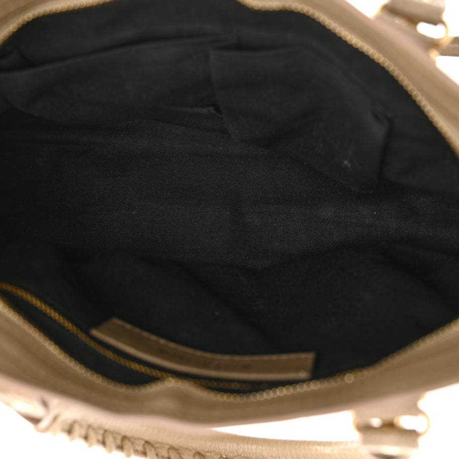Balenciaga Chevre Gold Metallic Edge Hardware City Beige Latte Image 5