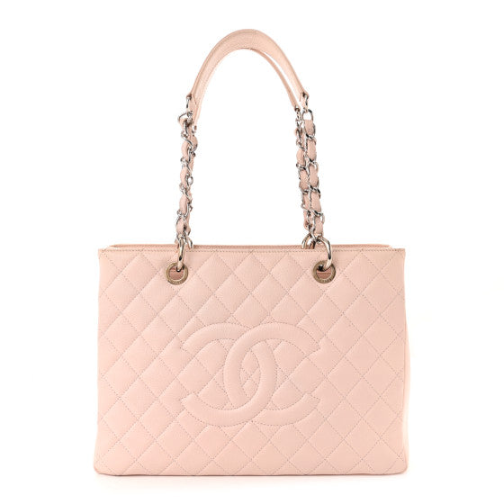 Chanel Caviar Quilted Grand Shopping Tote GST Light Pink Image 1