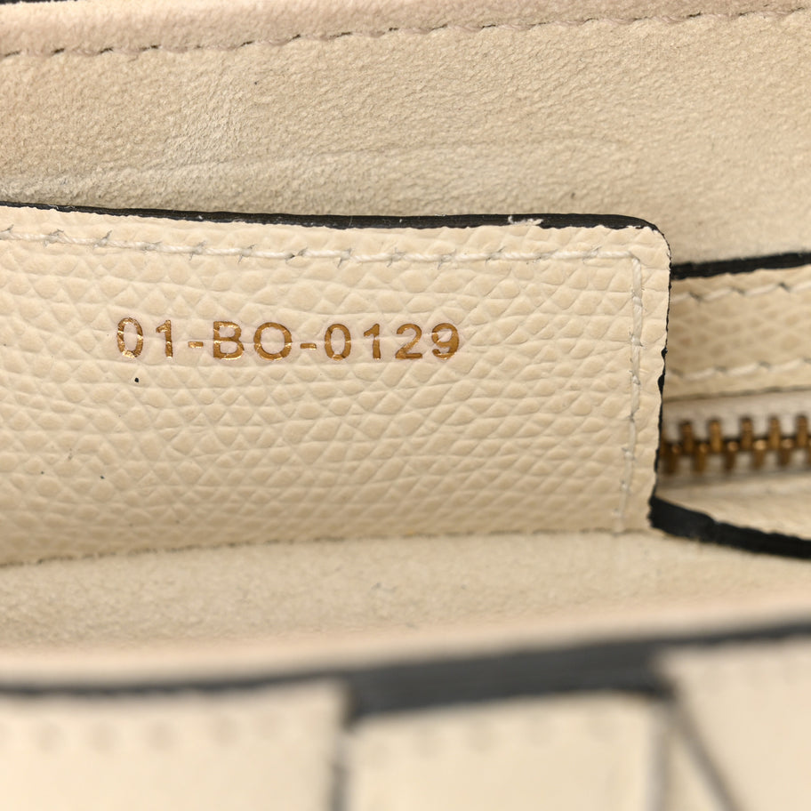 Christian Dior Grained Calfskin Saddle Bag White Image 7