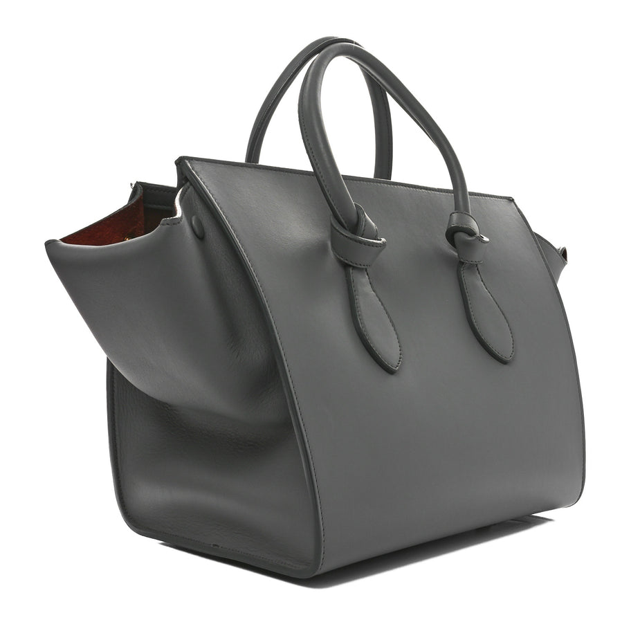 Celine Smooth Calfskin Small Tie Knot Tote Crystal Grey Image 3
